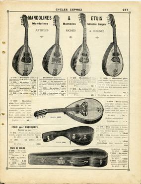 Iconographie - Catalogue Cycle Deprez - La planche mandolines