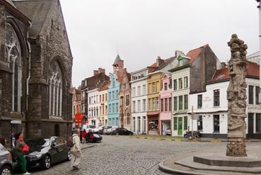 Iconographie - Gand - Immeubles près de l'église Sint-Jacobuskerk