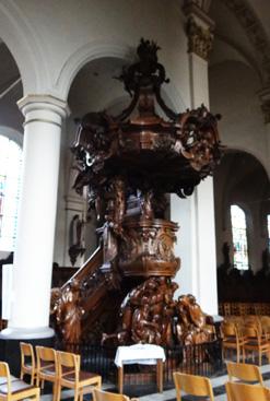 Iconographie - Gand - Eglise Sint-Niklaaskerk - La chaire