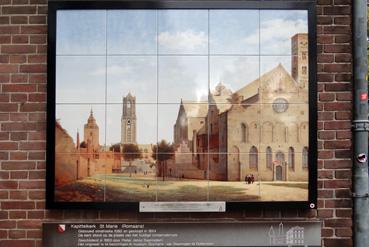 Iconographie - Utrecht - Faïence relative à la cathédrale Sainte-Marie en 1662