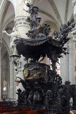 Iconographie - Bruxelles - La cathédrale Saint-Michel - La chaire