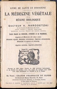 Iconographie - La médecine végétale, dr. A. Narodetzki