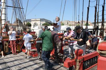 Iconographie - Stage sur l'Hermione mené par Michel Colleu