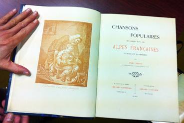 Iconographie - Page de garde de Chansons populaires Alpes françaises, de Julien Tiersot