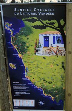 Iconographie - Panneau Sentier cyclable du littorale vendéen