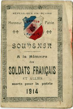 Iconographie - Livret - Souvenir - A la mémoire des soldats français et alliés morts pour la France