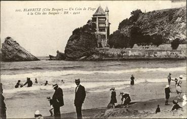 Iconographie - Un coin de la plage à la côe Basque