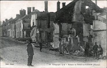 Iconographie - Campagne de 1914 - Ruines de Port-à-Binson