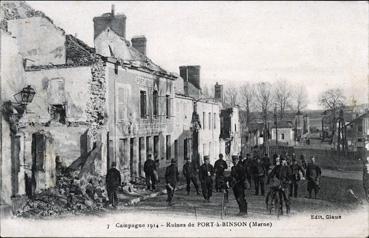 Iconographie - Campagne de 1914 - Ruines de Port-à-Binson