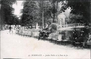 Iconographie - Jardin public et le pont de fer