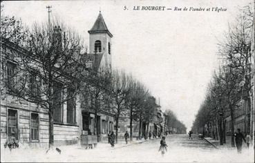 Iconographie - Rue de Flandre et l'église
