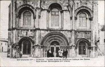 Iconographie - Façade Ouest de l'église de l'abbaye des Dames