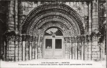 Iconographie - Portique de l'église de l'abbaye des Dames