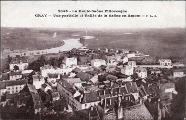 Iconographie - Vue partielle et vallée de la Saône en amont
