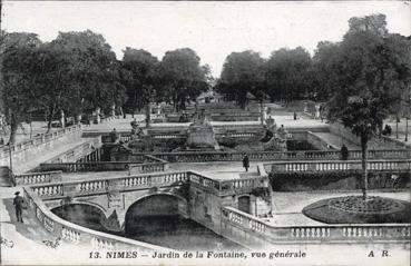 Iconographie - Jardin de la Fontaine, vue générale
