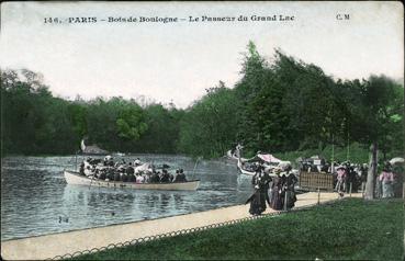 Iconographie - Bois de Boulogne - Le passeur du lac
