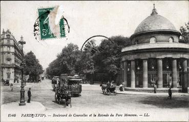 Iconographie - Boulevard de Courcelles et la rotonde du Parc Monceau