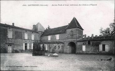 Iconographie - Ancien puits et cour intérieure du château d'Yquem