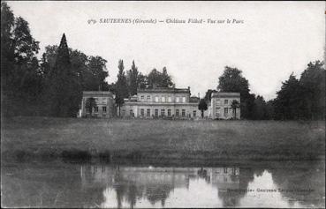 Iconographie - Château Filhot, vue sur le parc