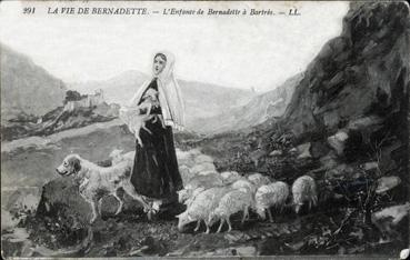 Iconographie - La vie de Bernadette - L'enfance de Bernadette à Bartrès