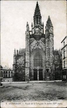 Iconographie - Façade de la collégiale Saint-Aubin (XVe siècle)