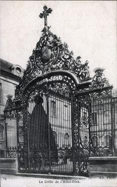 Iconographie - La grille de l'hôtel Dieu