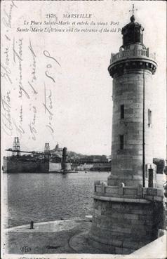 Iconographie - Le phare Sainte-Marie et entrée du Vieux Port