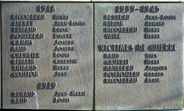 Iconographie - Plaque des Morts pour la guerre 1914-1918