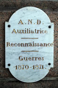 Iconographie - Plaque Guerres 1870-1871 du monuments aux Morts