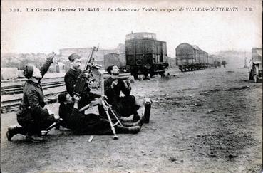 Iconographie - La chasse aux Taubes, en gare de Villers-Cotterêts