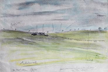 Iconographie - Panorama de l'offensive du 20 août vu du fort de la Chaume