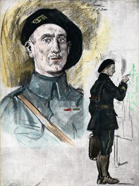 Iconographie - Le capitaine Guillaume, officier de liaison 3 B 2e Armée