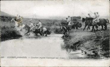 Iconographie - Cavaliers anglais traversant une rivière