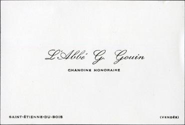 Iconographie - Carte de visite de Georges Gouin