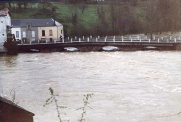 Iconographie - Crue de la Sèvre - L'eau au niveau du pont