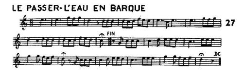 Partition - Passer l'eau en barque (le)