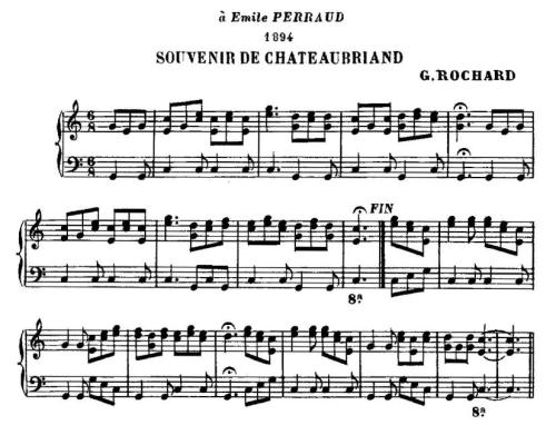 Partition - Souvenir de Châteaubriand