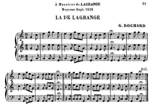 Partition - Lagrange (La de)