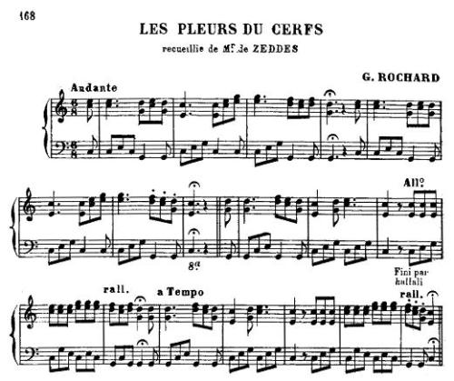 Partition - Pleurs du cerfs (Les)-(M. ZEDDES)