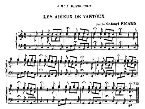 Partition - Adieux de Vantoux (Les)