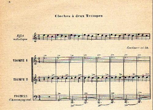 Partition - Cloches à 2 trompes