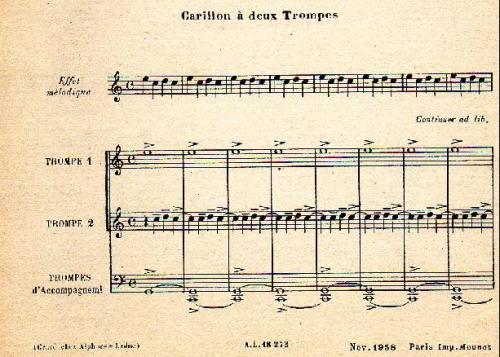 Partition - Carilllon à 2 trompes