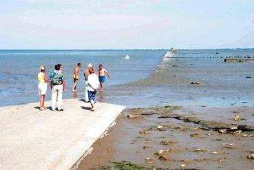 Iconographie - Classe de découverte à Noirmoutier - Le passage du Gois recouvert