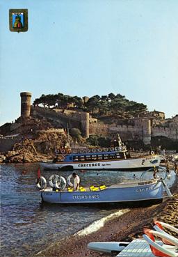 Iconographie - Tossa de Mar - Plage et barques