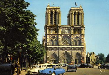 Iconographie - Façade de la cathédrale Notre-Dame (1163-1260) et le parvis