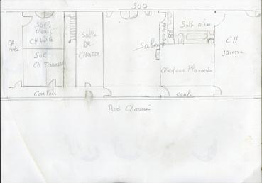 Iconographie - Plan d'aménagement de la maison Guerlain