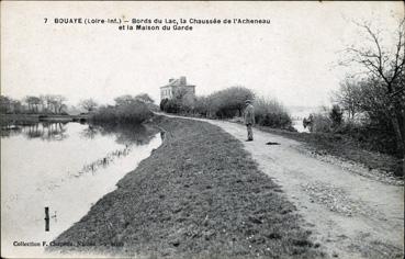 Iconographie - Bords du lac, la Chaussée de l'Acheneau et la maison du garde