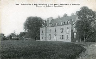 Iconographie - Château de la Sénaigerie (façade sur le lac de Grand-Lieu)