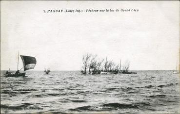 Iconographie - Passay - Pêcheurs sur le lac de Grand-Lieu