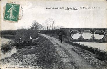Iconographie - Bords du lac - La Chaussée et le pont sur l'Acheneau